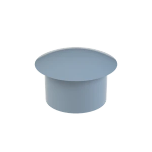 Vnútorná krytka guľatá ø 13 mm, otvor ø 10 mm, sivá, plast - slide 1