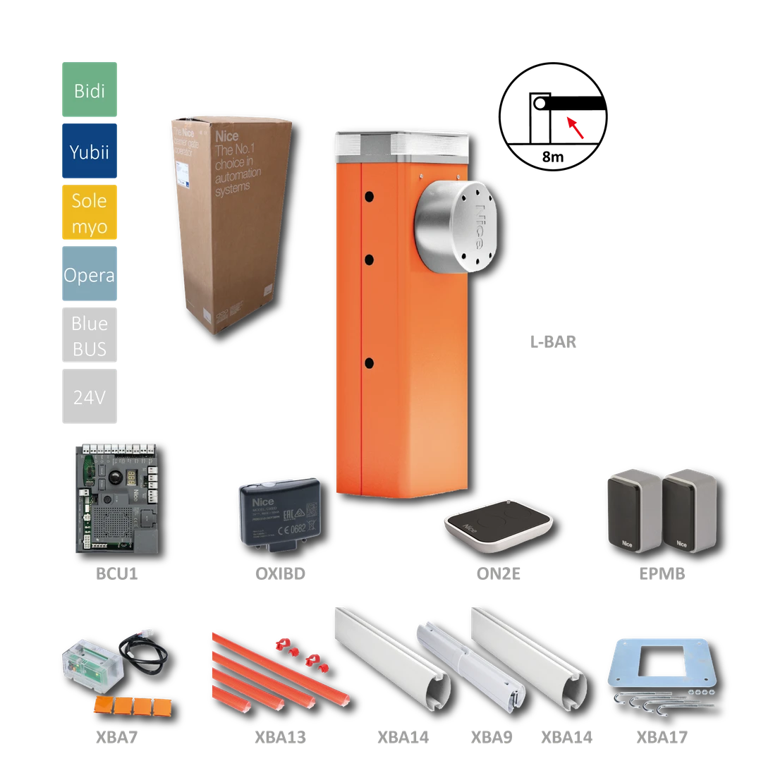 LBAR8 KIT - automatická závora do 8m