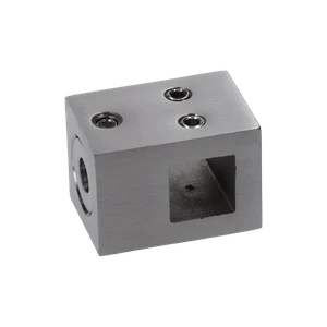 Držiak profilu 12 x 12 mm prechodný, plochý, AISI 304 - slide 0