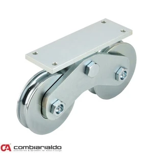 Vodiaca kladka dvojložisková ø 160 mm, nosnosť 1900 kg, Zn - slide 0