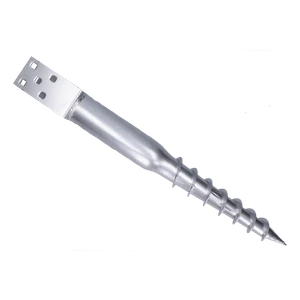 Zemný vrut, pätka U, 70 x 70 mm, zinková farba - slide 3