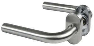 Kľučka (pár) bez dolnej rozety, brúsená nerez AISI 304 - slide 0