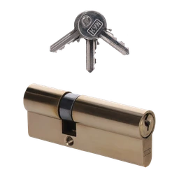 Cylindrická vložka EURO 30/50 mm, mosadzná, 3 kľúče