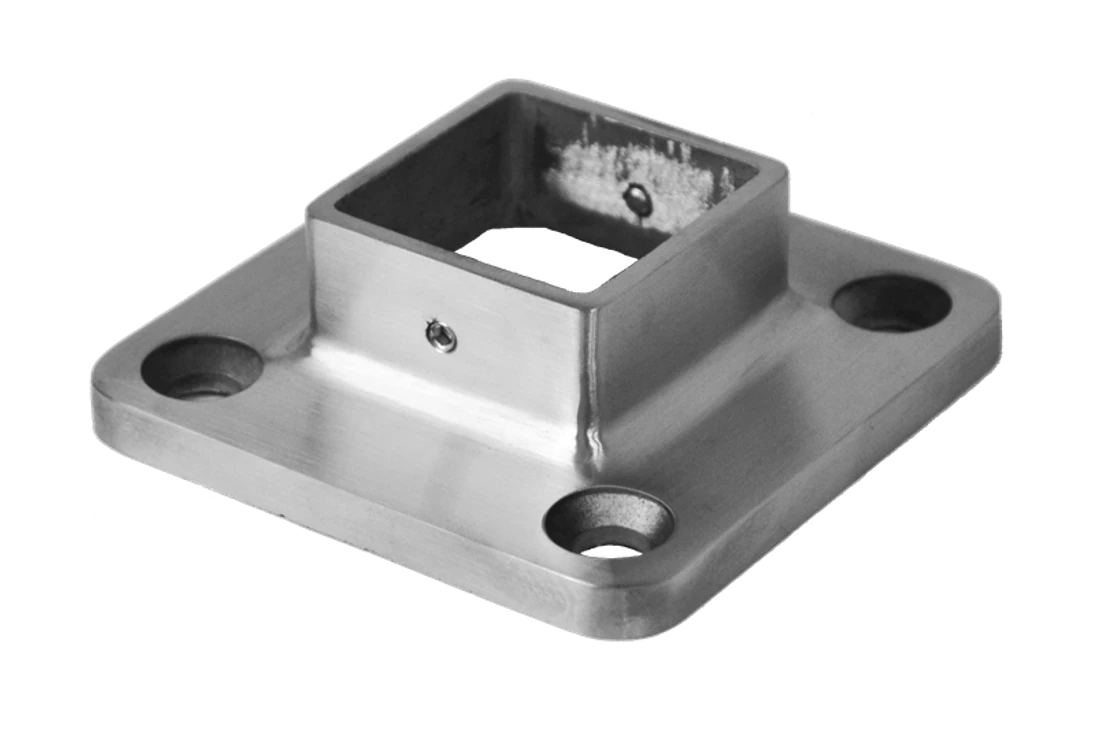 Príruba spodná 92 x 92 mm na jokel 40 x 40 mm, AISI 304