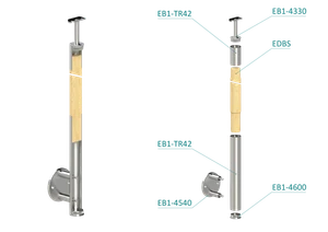 Drevený stĺp, vrchné kotvenie, bez výplne - slide 1