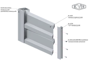 Al profil 115,2 x 24 x 6000 mm, bez povrchovej úpravy - slide 1