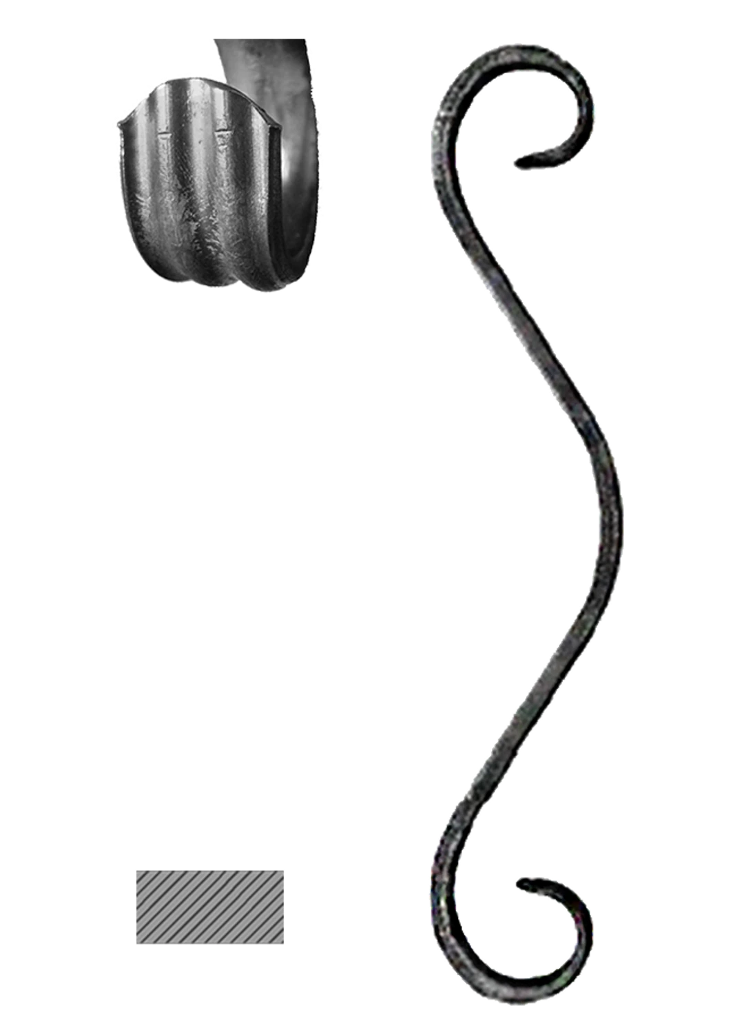 Prvok 250 x 50 mm, 14 x 6 mm, základné rozkutie