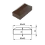 Vnější krytka 40 x 80 mm, plastová PE, hnědá