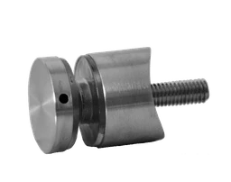 Svorka bodová, na ø42.4mm, sklo 6-12mm,  broušená AISI304