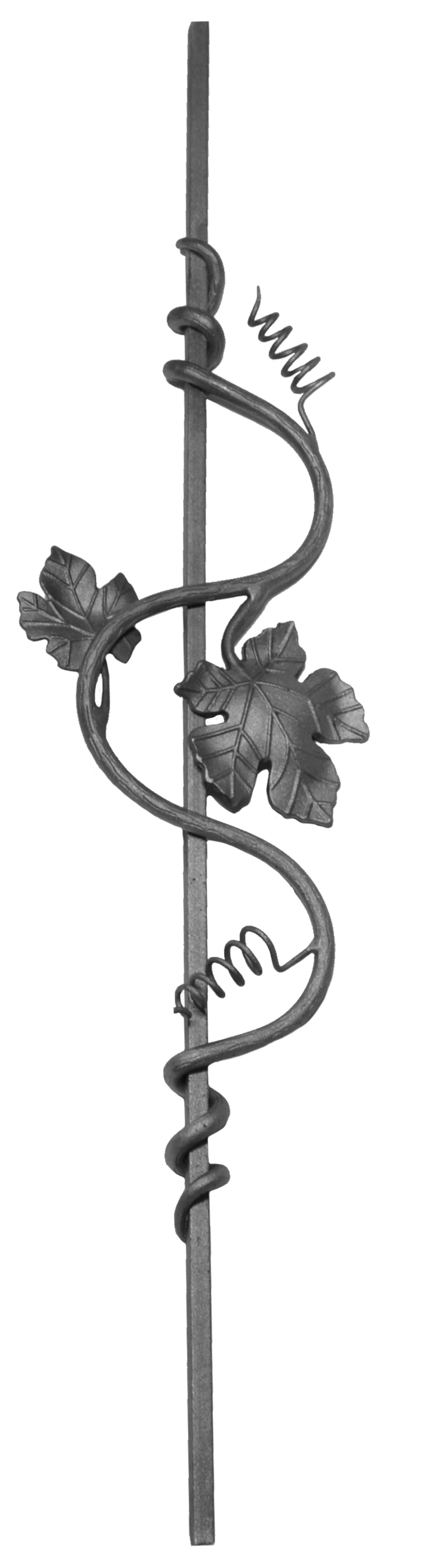 Tyč 12 x 12 mm, 900 x 210 mm s hroznovými listmi