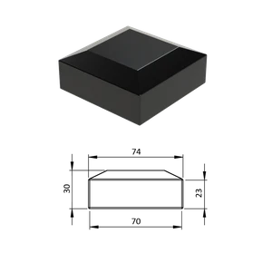 Vonkajšia krytka 70 x 70 mm, plastová PE - slide 0