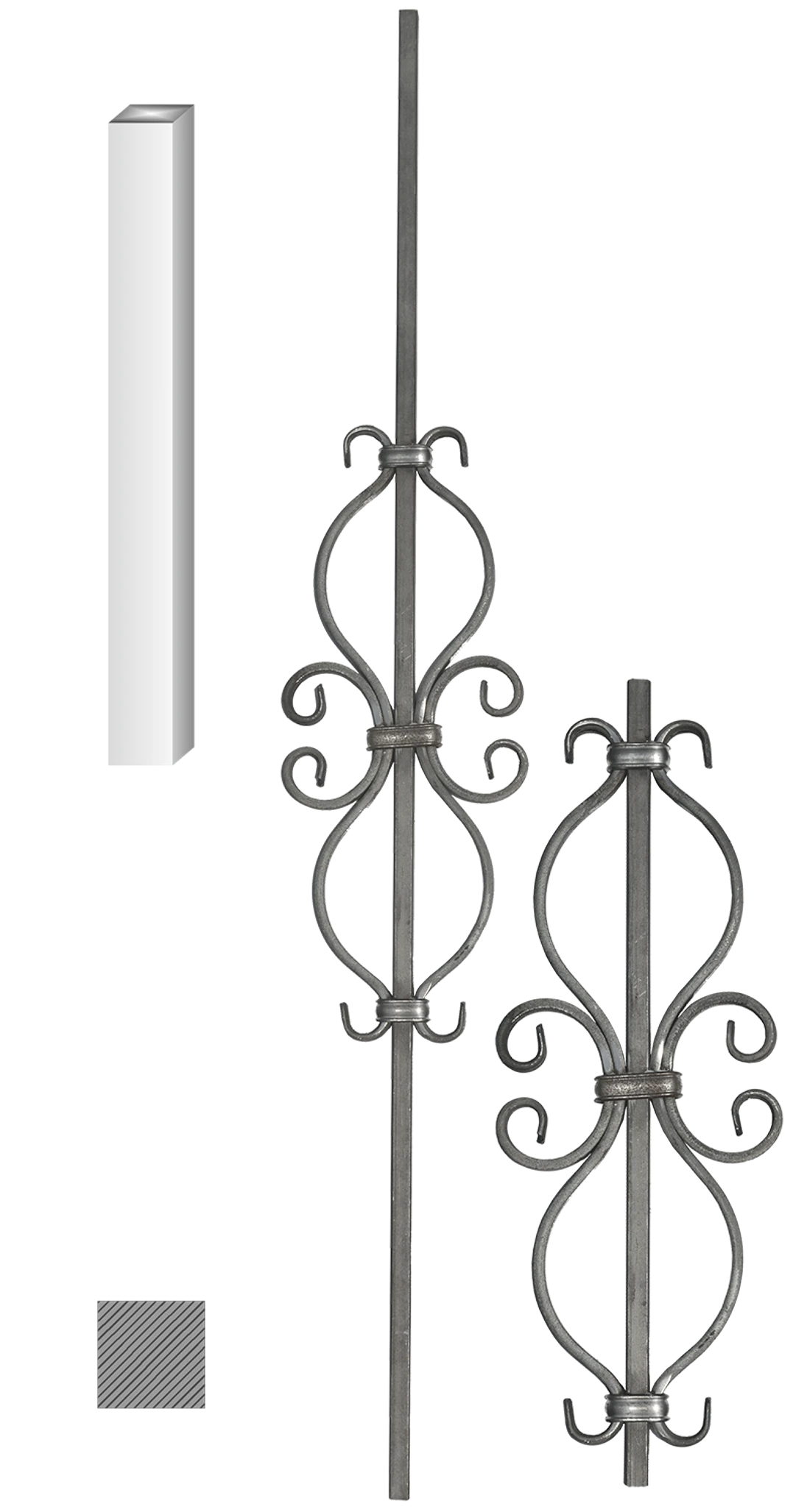 Tyč 12 x 12 mm, 155 x 1000 mm