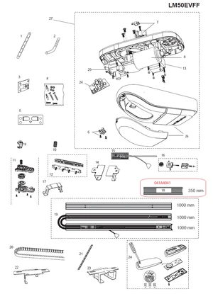 041A4041 spojovací diel 350 mm, pre koľajnicu CR5 30MM - slide 1