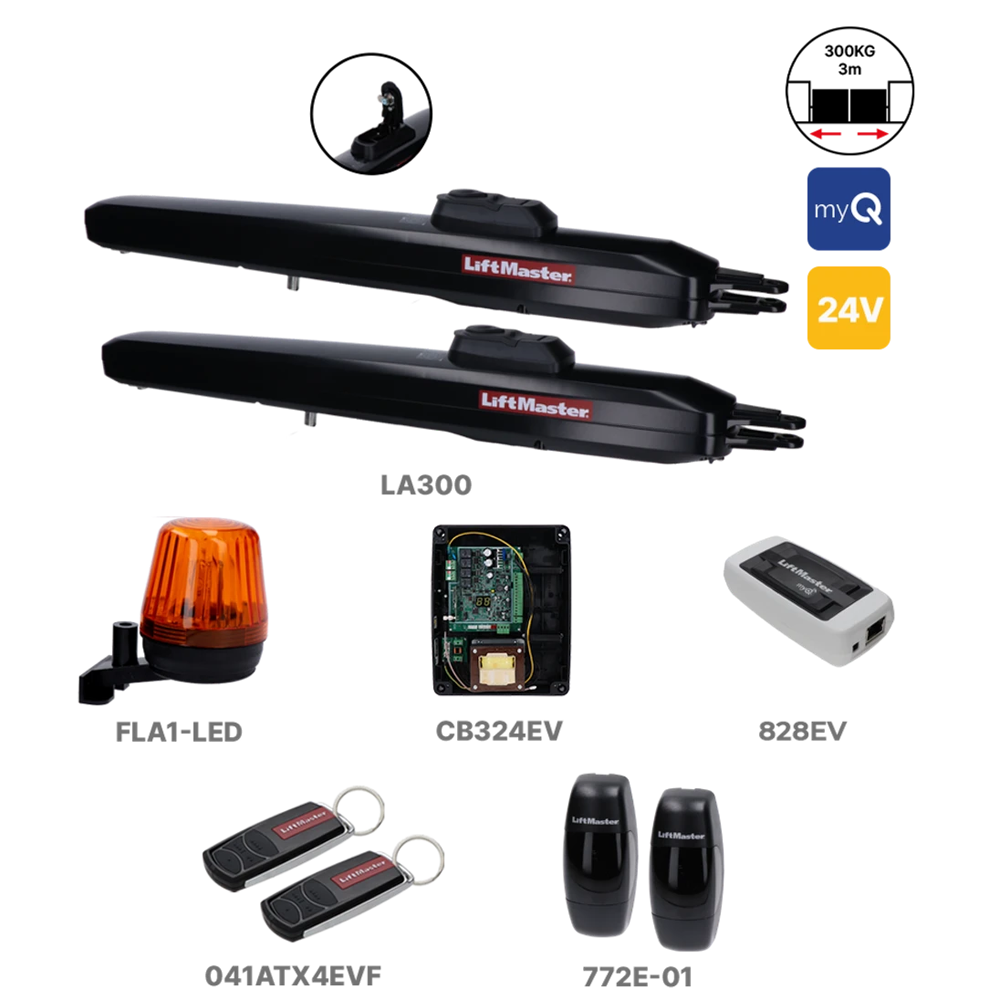 LiftMaster LA300EVK-03 s myQ rozhraním 828EV
