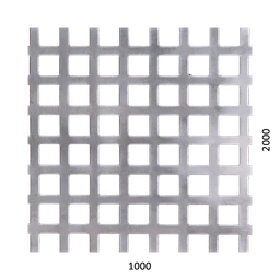 Dierovaný plech Zn t = 1 mm, otvor 10 x 10 mm, rozteč 14 mm
