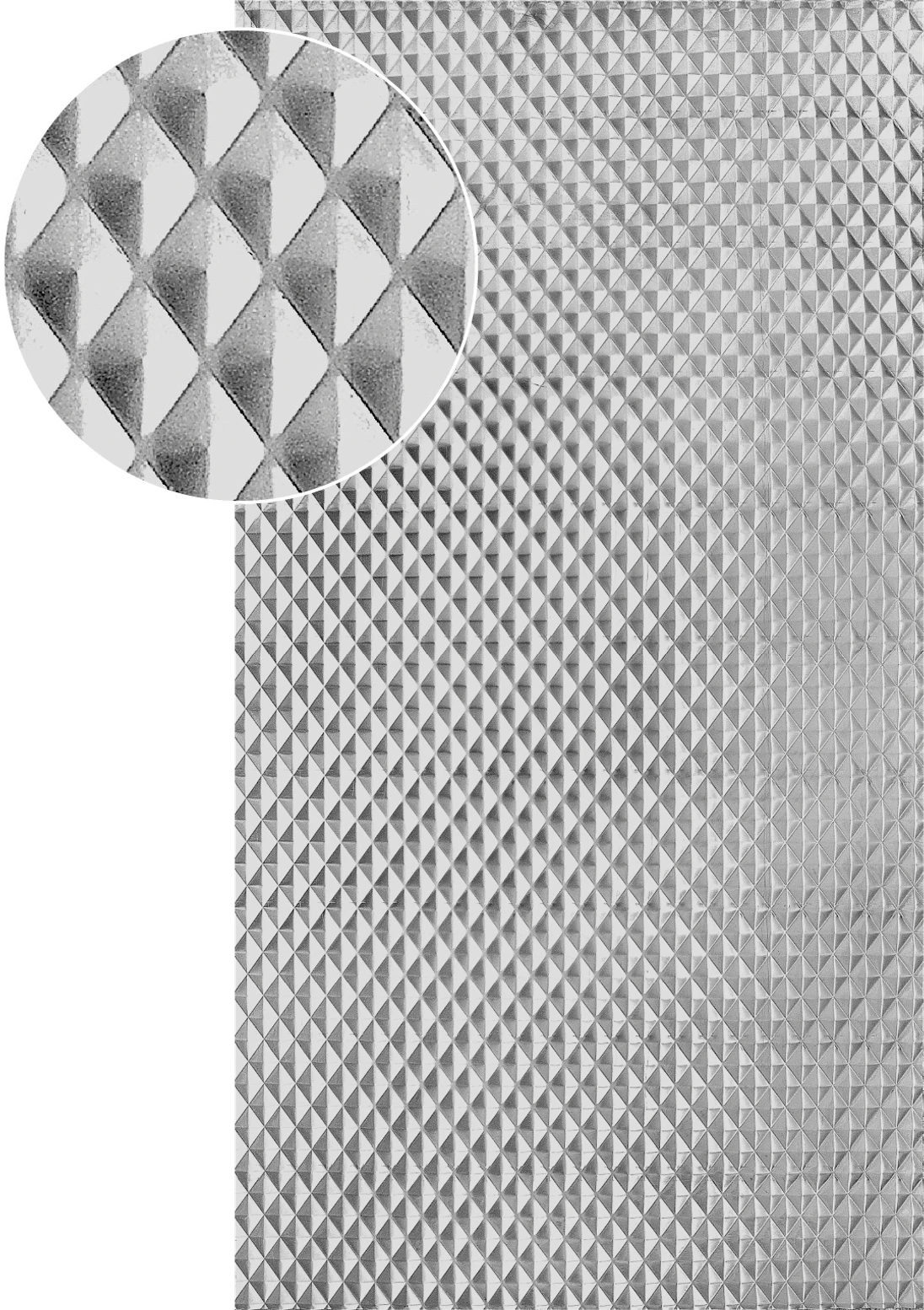 Plech pozinkován 2000x1000x1,2mm - JEHLANY, 3D efekt