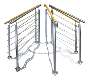 Nerezový stojan, 5ks zábradlí - různé typy, vzorek - slide 1