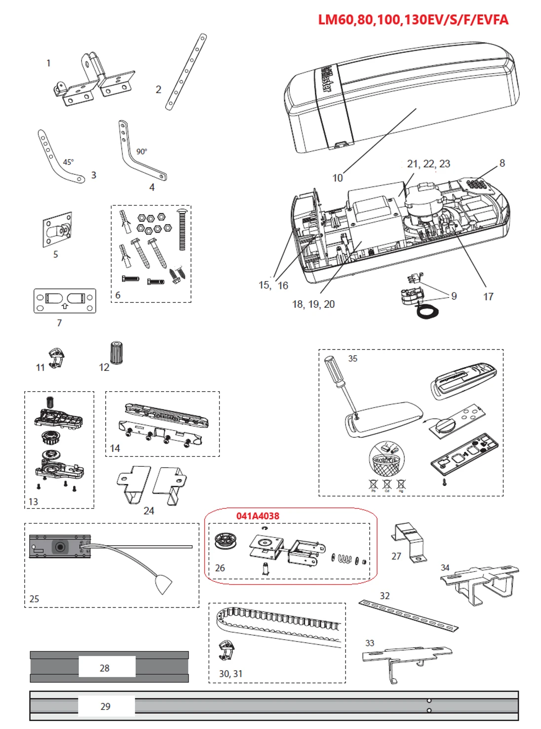 041A4038 napínací mechanizmus koľajnice