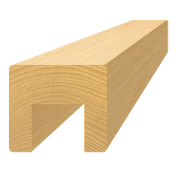 Drevený profil 45 x 40 x 3000 mm, (24 x 22 mm), brúsený buk