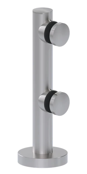 Stĺpik na sklo 12-20 mm, s dvomi svorkami, brúsená AISI 304 - slide 0