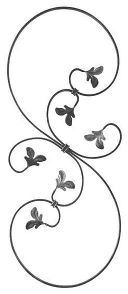 Ornament 860 x 350 mm, profil 12 x 6 mm, hladký profil