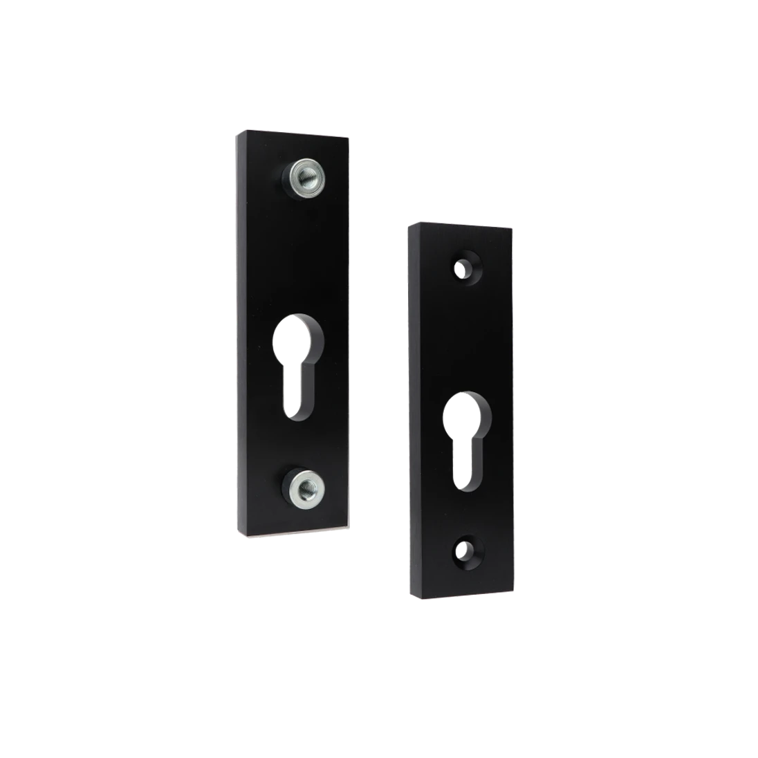 Hliníková rozeta na cylindrickou vložku, černý broušený elox