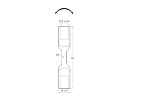 Spoj na ohnutie na tyč 12 x 12 mm, brúsená nerez AISI 304 - slide 1