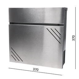 Poštová schránka, A4, nerez AISI304 a  pozink, RAL7016