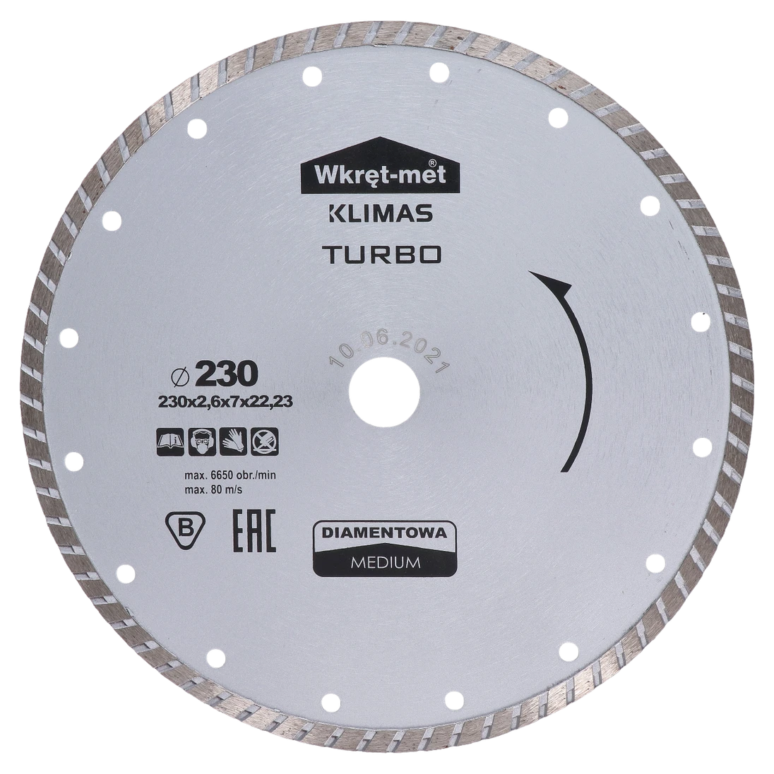 Turbo diamantový kotúč 230 x 2,6 x 22 mm