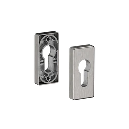 Hliníková rozeta na cylindrickú vložku, brúsený elox