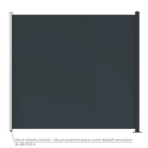 Plotové pole, hliníkové, šírkovo nastaviteľné, 2000 x 1749 mm - slide 0