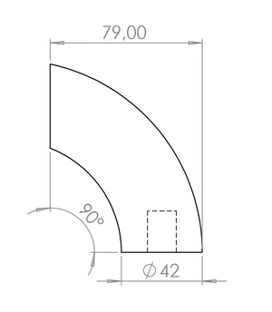 Drevený ukončovací oblúk ø 42 mm, buk bez náteru - slide 1