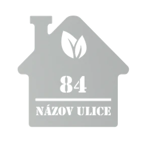 Domovní číslo, vzor 002, broušená nerez AISI 304 - slide 1