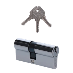 Cylindrická vložka EURO 30/35 mm, niklová, 3 kľúče