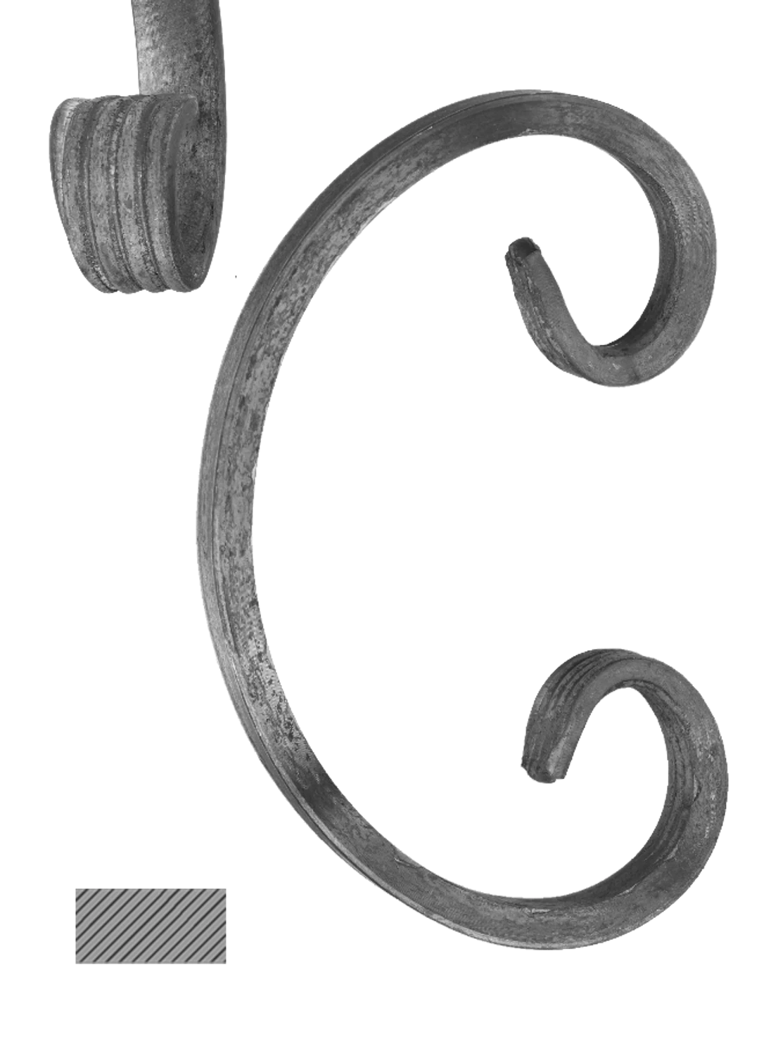 DOPRODEJ: Céčko 120 x 75 mm, 12 x 6 mm, hladké, oboustranné rozkování