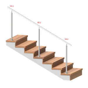 Nerezový sloup, vrchní kotvení, bez výplně - slide 1