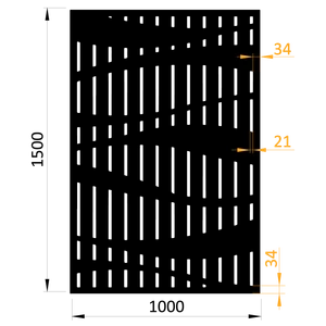 Plech vzor 9342, 1000 x 1500 x 2 mm, bez povrchovej úpravy - slide 0