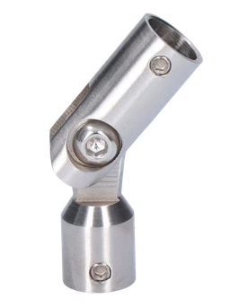 Spoj na trubku ø 12 mm s kloubem, broušená nerez AISI 304