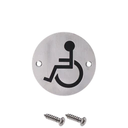 Piktogram `Invalid`, okrúhly, brúsená nerez AISI 304