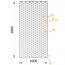 Dierovaný plech Zn 1000 x 2000 x 1,5 mm, sieťový vzor