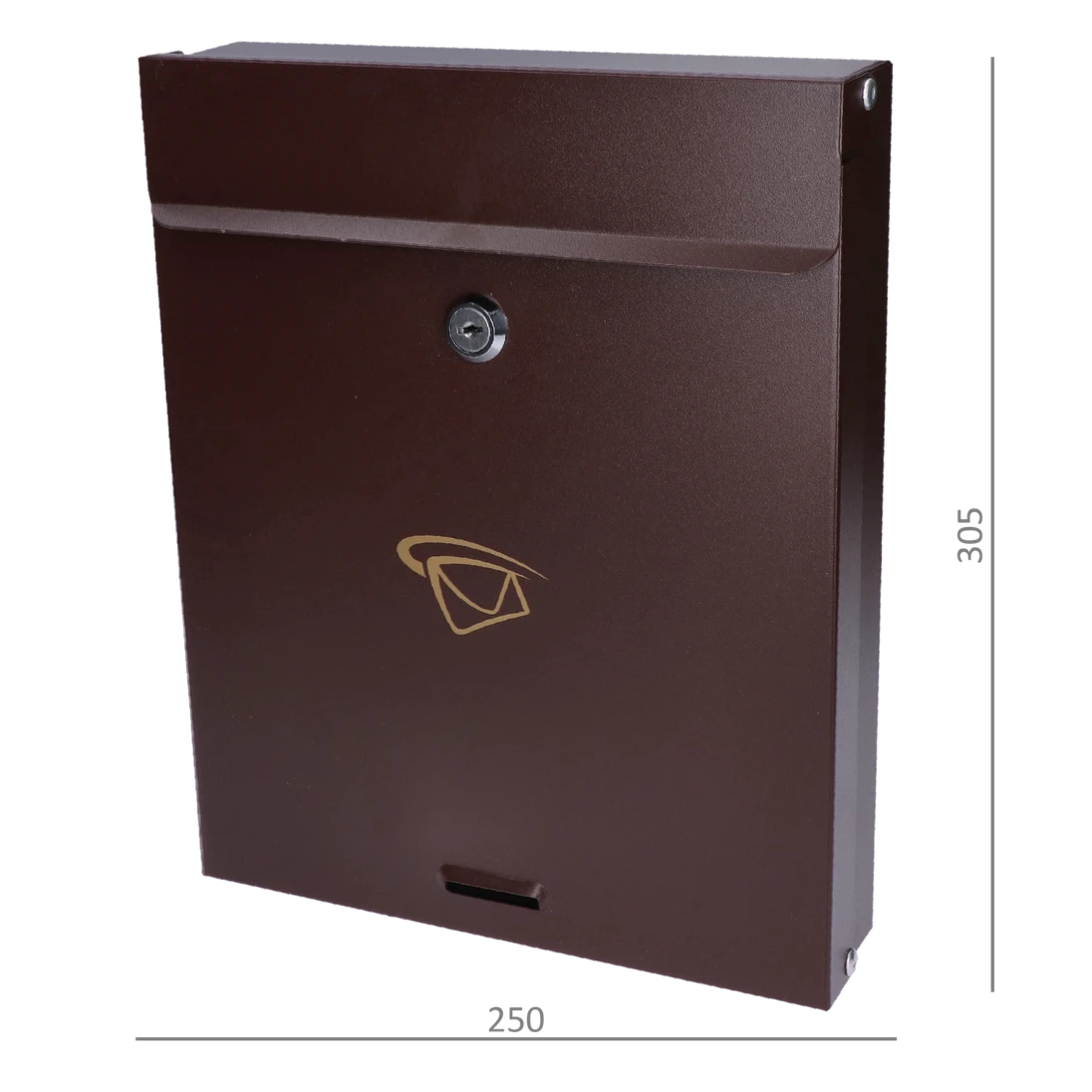 Schránka poštová, max. formát listu A4, hnedá