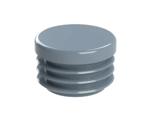 Vnútorná krytka guľatá ø 32 mm, plastová, sivá - slide 1
