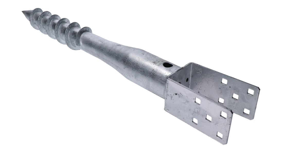 Zemný vrut, pätka U, 100 x 100 mm, žiarový pozink