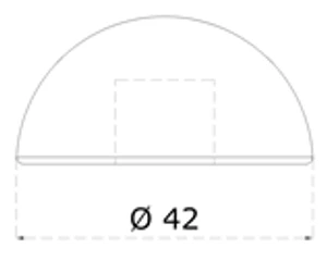 Dřevěné ukončení madla ø42mm, buk bez nátěru - slide 1