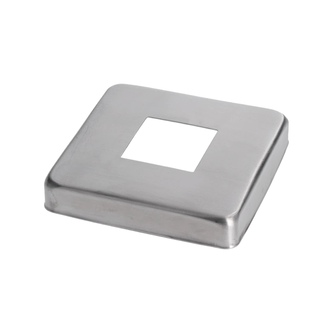 Kryt spodní příruby 108 x 108 mm, broušená nerez AISI 304