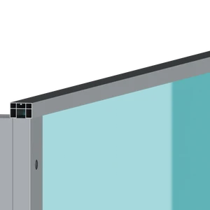 Madlo 60 x 40 x 2500 mm pre sklo 8 - 17,5 mm, brúsený povrch - slide 2