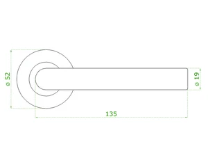 DOPREDAJ! Kľučka bez dolnej rozety, brúsená nerez AISI 304 - slide 3