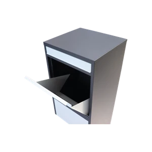 Box na balíky s přepadovou lištou, barva: černá/bílá - slide 2