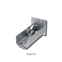 Nábehové koliesko samonosnej brány pre profil 70 x 70 x 4 mm