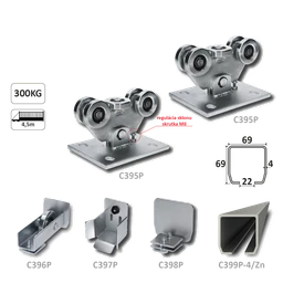PICCOLO samonos do 300 kg, profil 69 x 69 x 6000 mm, Zn